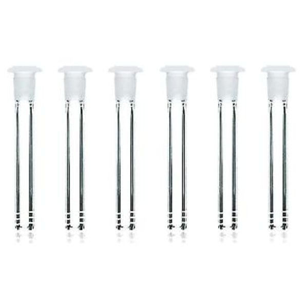 6-pack Tjocklek 18mm x 14mm Stam Klar Vetenskaplig Glasrörsadapter (3,5 tum)