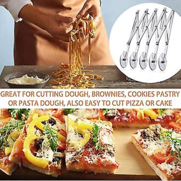 5-hjuligt Bakverk Pizza Hjul H S Exble Pizza Skärare Ba