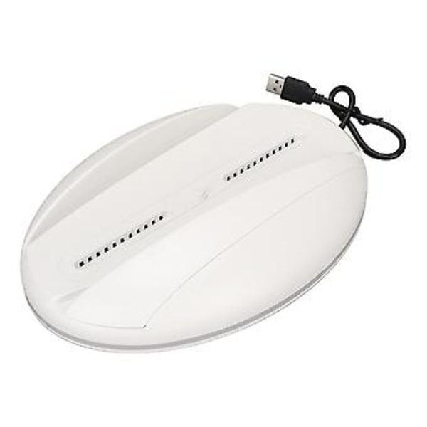 LED Vertikalt Ställ Stilren Plug and Play Konsoldockningsstation med 3 USB2.0-portar Färgglatt Ljus för PS5-konsoler Vit