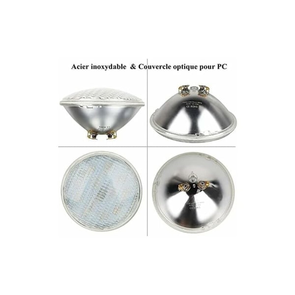 35W Vit PAR56 LED-poollampa, IP68 Vattentät LED-undervattenslampa, AC/DC 12V LED-poollampa, Akvarium Pool Dekoration Trädgård Universal Li