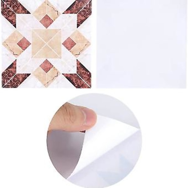 10 arkkia itseliimautuvia PVC-laattalattia-seinätarroja 3D-tarroja kodin sisustukseen Twill-kalvo