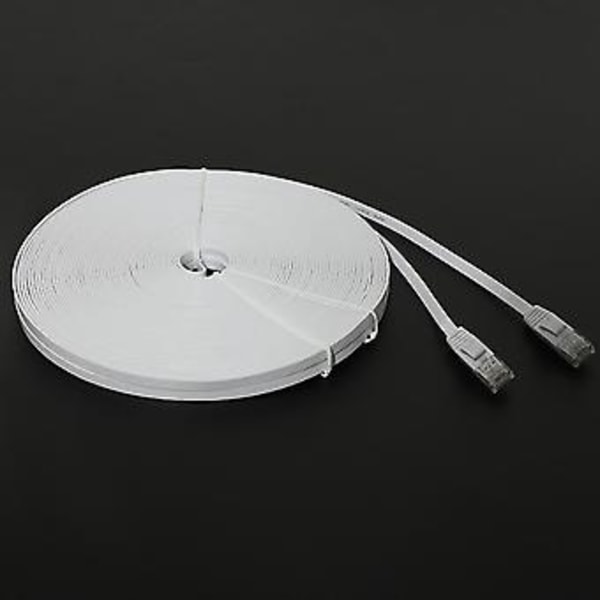 Cat 6 Ethernet-kabel 100 fot (30 meter) Flat Internett Lan Patch-ledninger, Cat6 High