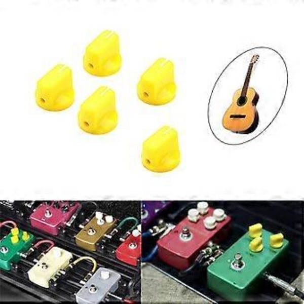 5 stk. Guitar Effekt Pedal Knapper Pind Kontrolknapper Guitar Reservedel
