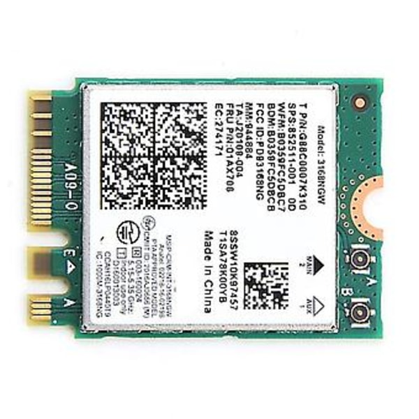 Dual Trådløs Til Intel 3168 3168ngw 43bps Tand 4.2 802.11ac Ngff Wifi