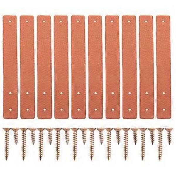 10 kpl seinäkoukkuja, PU-nahkainen verhotangon pidike, nahkaremmit ripustuskannattimelle DIY kodin säilytyskoukku seinälle Boho ruskea