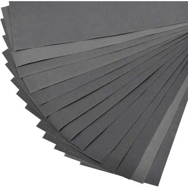 Sandpapper för trä Fint sandpapper Sandpapper för torr eller våt användning, 400, 600, 800, 1000, 1200, 1500, 2000 Grit Sandpapper för möbler, bilar
