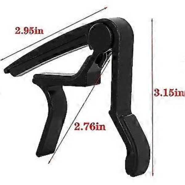 2 Capo Gitar Triggere For Akustisk, Elektrisk Gitar, Ukulele, Banjo, Folkegitar, Instrument