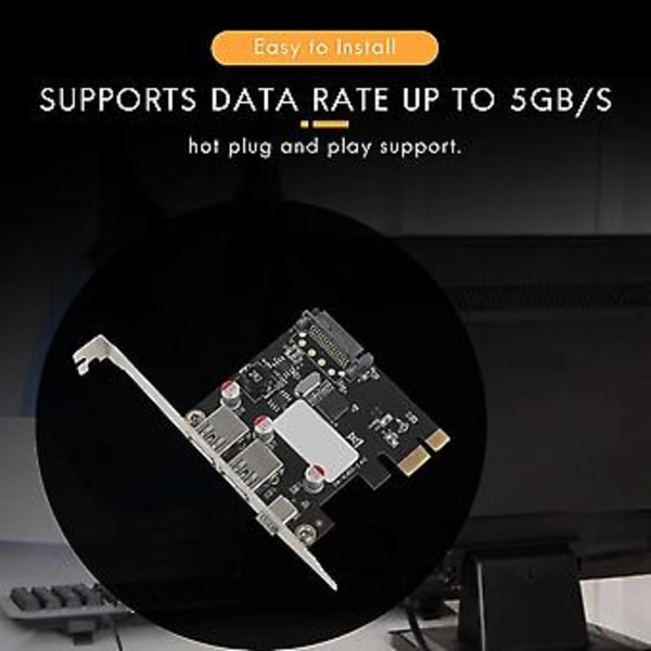 Usb 3.1 Typ C Pcie Expansionskort Pci-e Till 1 Typ C Och 2 Typ A 3.0 Usb Adapter Pci Controller Hu