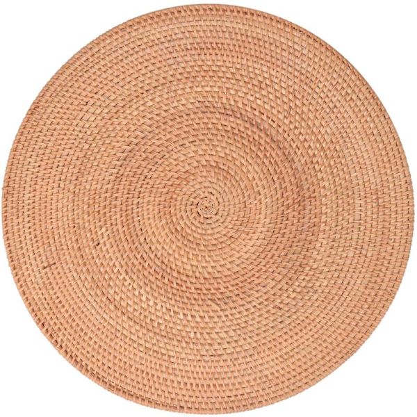 Rattanista punotut pöytäalustat, pöytämatto, lämmönkestävä liukumaton pöytäalusta, punottu pöytäalusta, pyöreä kuuma-alusta, 40 cm