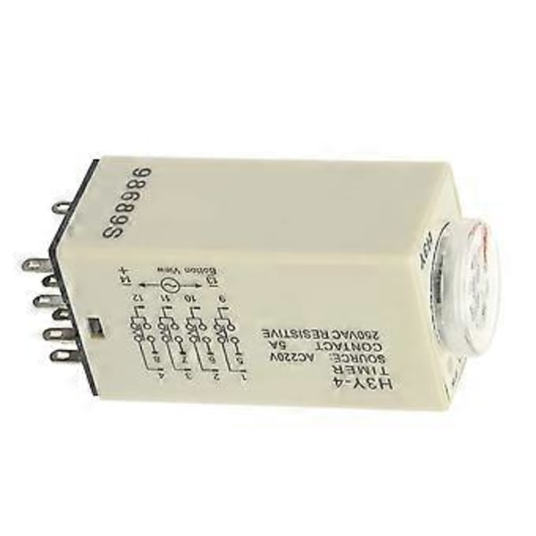 H3Y-4 Virran Kytkentä Viiverele 0-60 Minuutin Aikarele AC 220V 5A