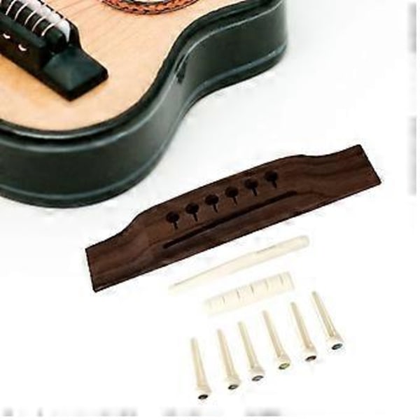 Gitarr Stall Pins Sadel Översadel för Folk 6-strängad Gitarr Ersättningsdel
