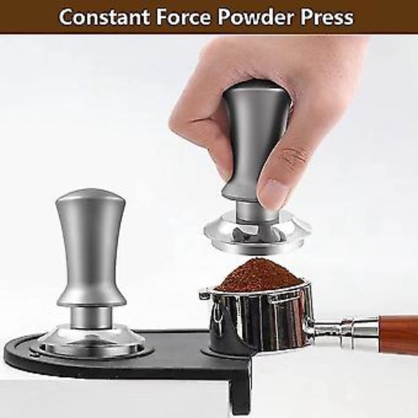Tamper, Espresso Tamper, Barista Tamper med Kalibrerad, Mindre Stålbas