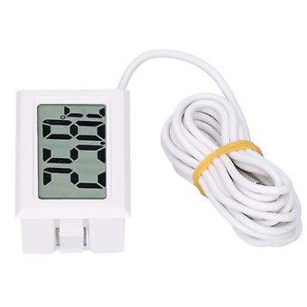 Digitaalinen lämpömittari Mini LCD Johdollinen elektroninen lämpötilan mittauslaite FY13001 Valkoinen