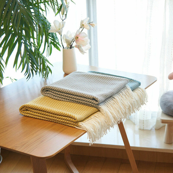 130  200cm Broom-hide soffa Cairse kondition filt grå Resa grå