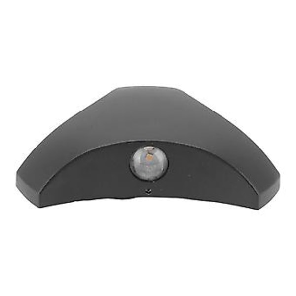 LED Væglampe 3W 3LED Tresidet Lysende Design Vandtæt Sort Væglampe til Have Gang 85‑265V