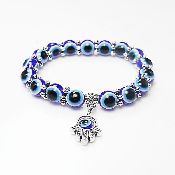 Unikt blå pärlskydd Lycka till Armband Smycken För män Kvinnor Pärla Charm Armband Etnisk stil Handgjorda smycken Presenter