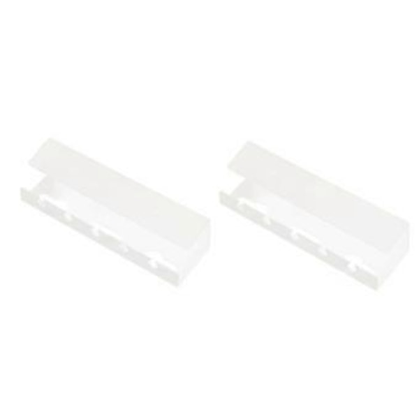 Kabelkanal under skrivebord, selvklebende, perforert design, kabelholder, hvit