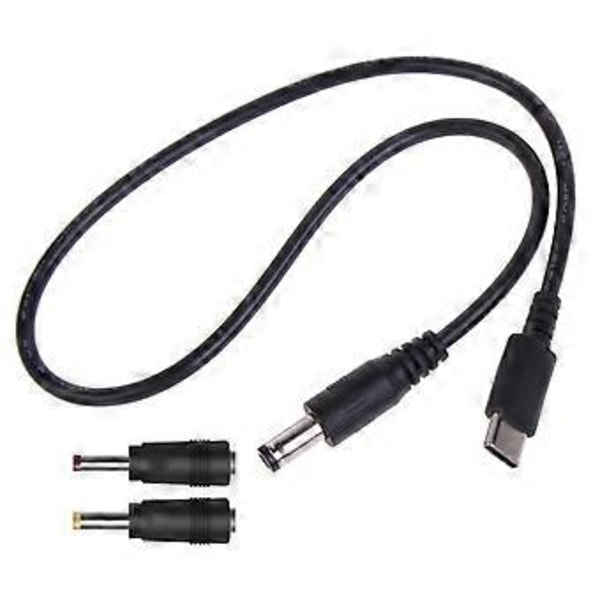 UsbC- til DC5.5x2.1mm 9V 12V 15V 20V Trigger Strømkabel for LCD-skjermer Lys
