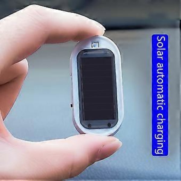 Auton valo aurinkoenergialla simuloitu hälytys langaton varoitus varkaudenesto varoitus LED vilkkuva