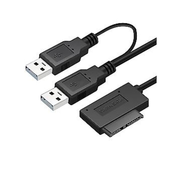 Usb2.0 Till 6+7 13pin Linje Sata Kabel Med Extern Usb 2.0 För Laptop Cd- Dvd-