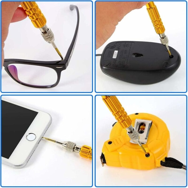 Lille 5-i-1 multifunktionel præcisions magnetisk lommeskruetrækker til briller, smartphones, tablets, ure, reparationsværktøjssæt