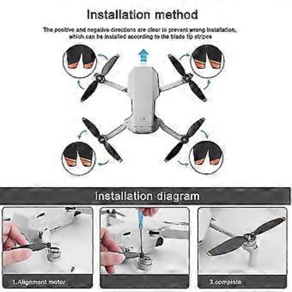 4 Par Propellrar För Dji Mini 2 Drönare Tillbehör Set