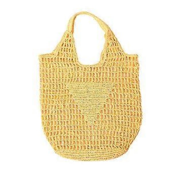 Sommer Mode Strandtasker Kvinder Skuldertaske Hul Håndvævet Simpel Blød Håndtaske Stor Casual Tote Opbevaringstaske A