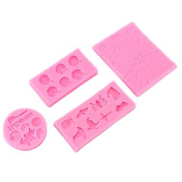 Tarttumattomat Halloween-silikonimuotit: Joustavat, kestävät, korkean lämpötilan kestävät fondant-luomuksiin