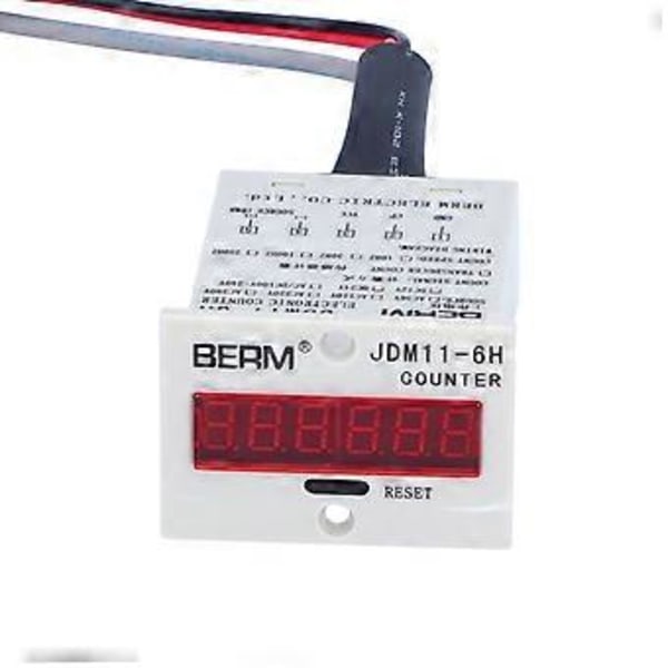 BERM Elektronisk Digital Display Räknare Panel Industriell Induktiv Räkneverktyg JDM116HDC12-24V