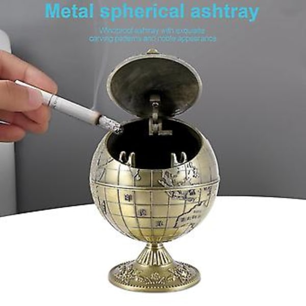 Vinta Metal med Låg Globe Askebæger Retro Hjem Hotel Askebæger R Smo Tilbehør