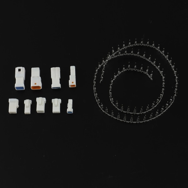 1 låda med 19 set JST02R-JWPF-VSLE 2/3/4/6/8 stift vattentäta kontaktdon