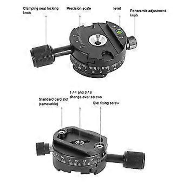 Kameraklemme Panoramaklemme Stativ Monopod Hurtigutløserplate Feste Roterende Klemme For Arca Plate D