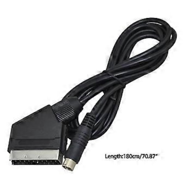1,8 m RGB Scart -kaapeli AV-johto vakaa lähetys 20-nastainen liitin SEGA:lle Saturn NTSC- ja PAL-pistoke - Musta