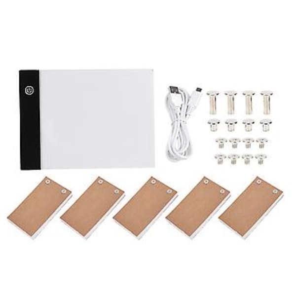 Handritnings LED-tavla Ultratunn A6 Barn USB Flip Book Kit Set Målningskonsttillbehör (USB)