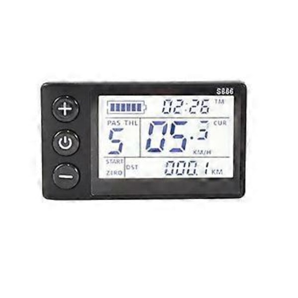 S866 Elektrisk Cykel LCD Display E-cykel Elektrisk Scooter Display Mätare Kontrollpanel Med Vattentät