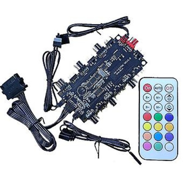 Rgb Aura Argb Kabel Splitter Hub Chassi Temperaturkontroll Kontroller Förlängningskabel Adapter Led St