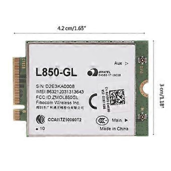 Fibocom L850-GL 4G LTE Cat9 M.2 Cellular WWAN Modul Intel XMM 7360 LTE modem Til Keenetic Router