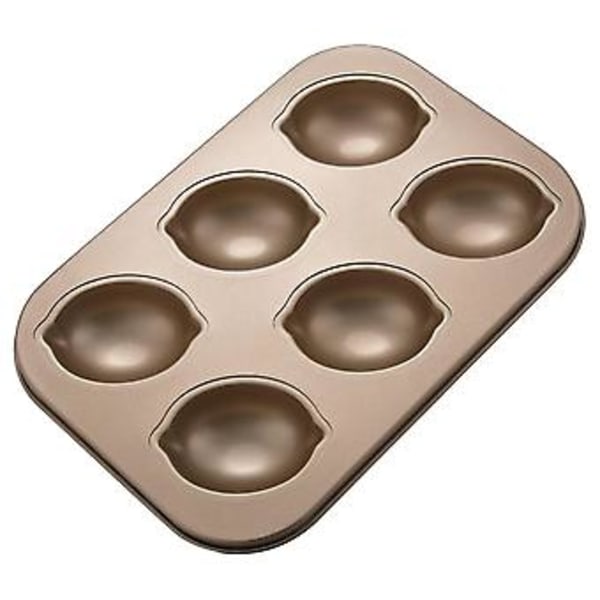 Kageform i kulstofstål, citronformet, non-stick kagefad, muffinform, kagebakke, chiffonkage, muffin Crea