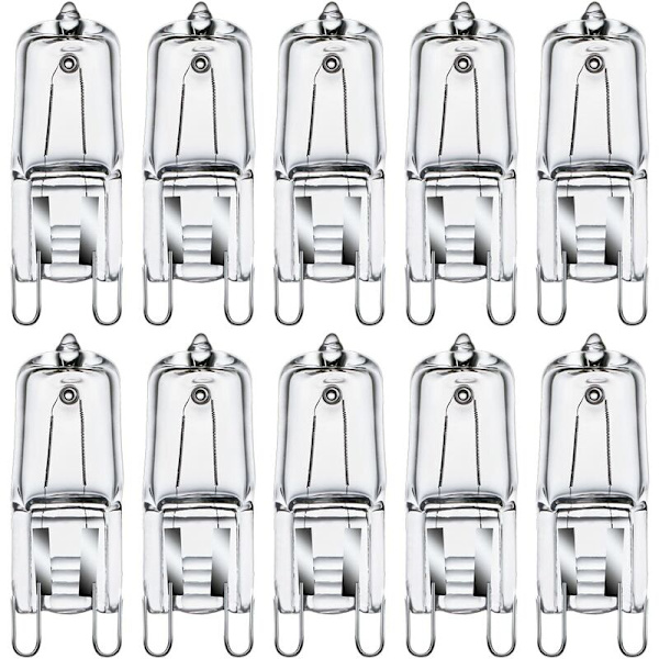 G9 Halogenlampor G9 35W G9 Kapsellampor 230V 2800K Varmvitt Dimbar 10-pack