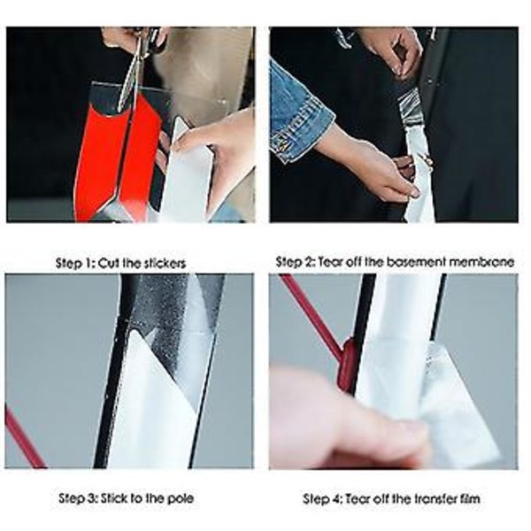 PVC-klistremerker for Max G30 sparkesykkel, sammenleggbare klistremerker (rød)