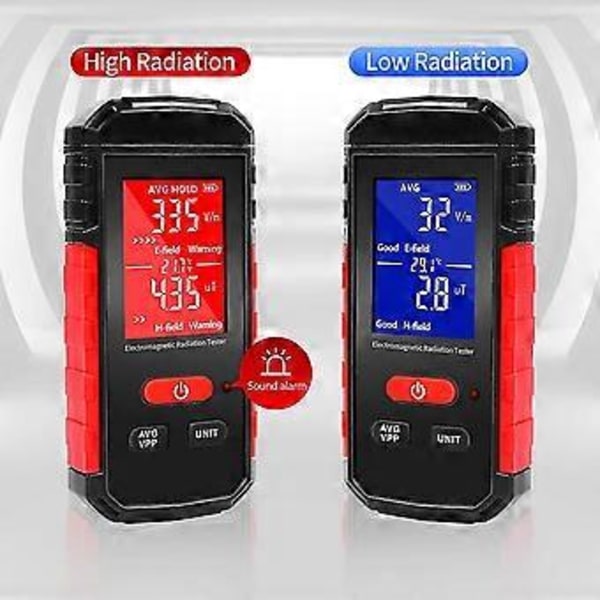 EMF-mätare, elektromagnetisk strålningsdetektor, uppladdningsbar digital EMF-testare, elektrisk/magnetisk fältmätare