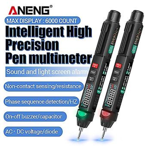 Aneng A3008 Digital 6000 Tællinger Intelligent Måler Sensor Pen AC Strømmåler