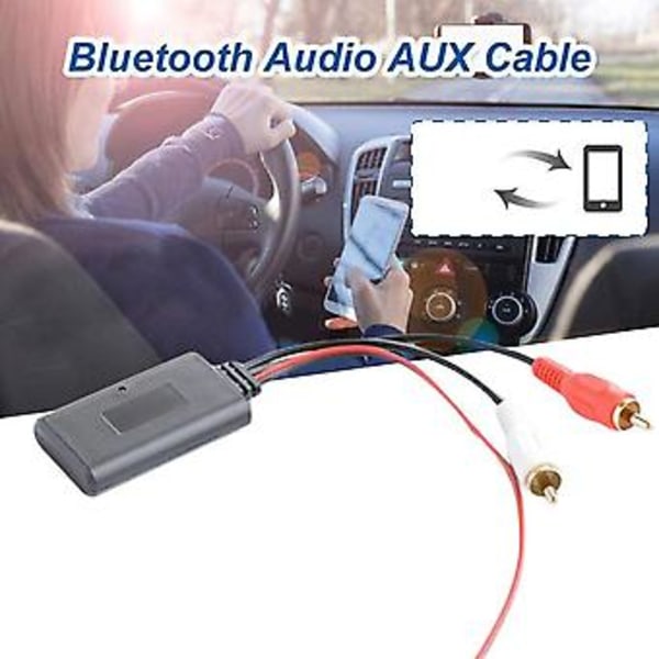 2 stk. Trådløs Bluetooth-modul for bil, musikkadapter, RCA Aux-lydkabel, universelt 2RCA-grensesnitt Bluet