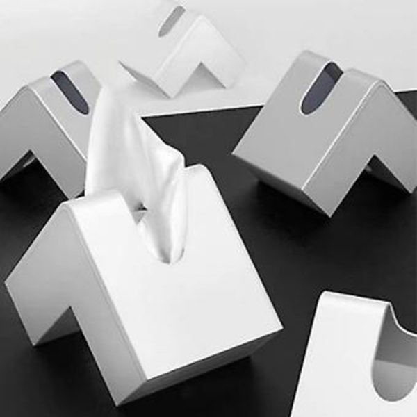 Nordisk Stil Plast Tissue Box Hållare Personlighet Enkelhet Tissue Förvaringslåda för Restaurang Vardagsrum Skrivbord Vit