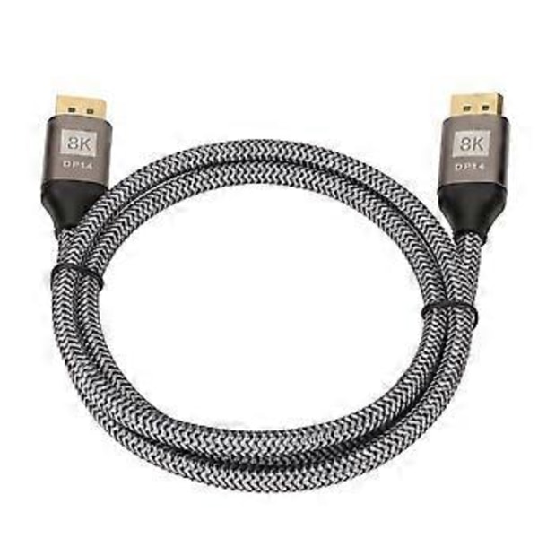 DisplayPort til DisplayPort Kabel Multifunksjon 8K 60Hz DP til DP Kabel for Laptop PC Skjerm Projektor 1m
