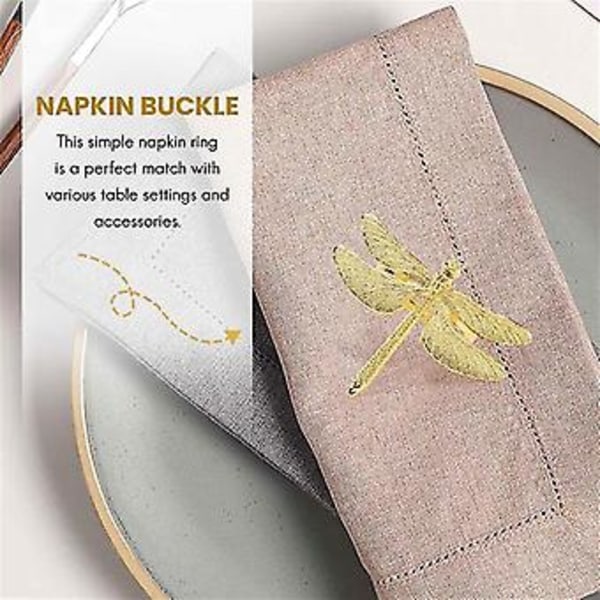 8 stk. Servietring DIY Hotel Bryllup Banket Borddisplay Metal Serviet Le Tm