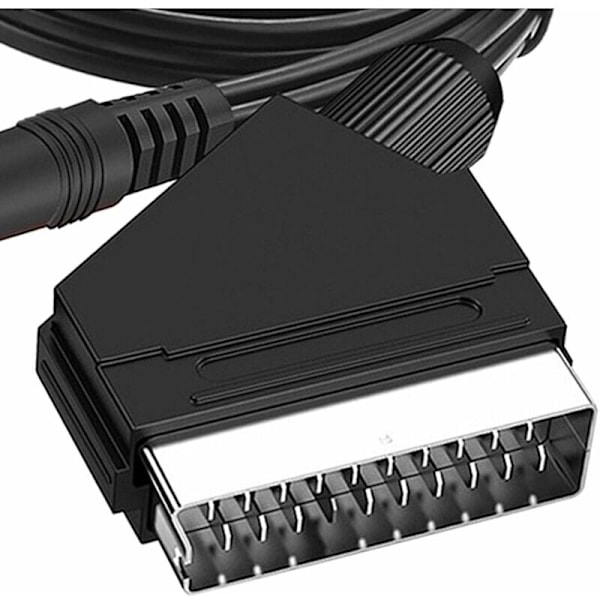 Scart til HDMI-omformer - Lyd- og bildeadapter - Støtter HDMI 720/1080P - for Hdtv/Dvd/Set Top Box/PS3/PAL/NTSC Strømadapter