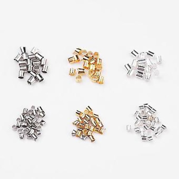 1.5 2.0mm 3 S Rör Krymp Ändpärlor Kit Sp Pärlor För Smyckestillverkning Fynd Tillbehör