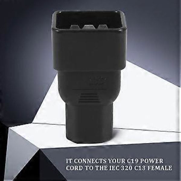 Beige Färg IEC 320 C13 till C20 AC Adapter, IEC 15A till 10A, 16A till 10A AC Konverterare, C20 16A till C13 10A Strömkontakt