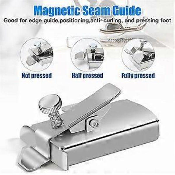 Uppgraderad Magnetisk Sömnadsguide för Symaskin, Buddy Sew Magnetisk Sömnadsguide, Universell Sömnadsguide, Fållguide